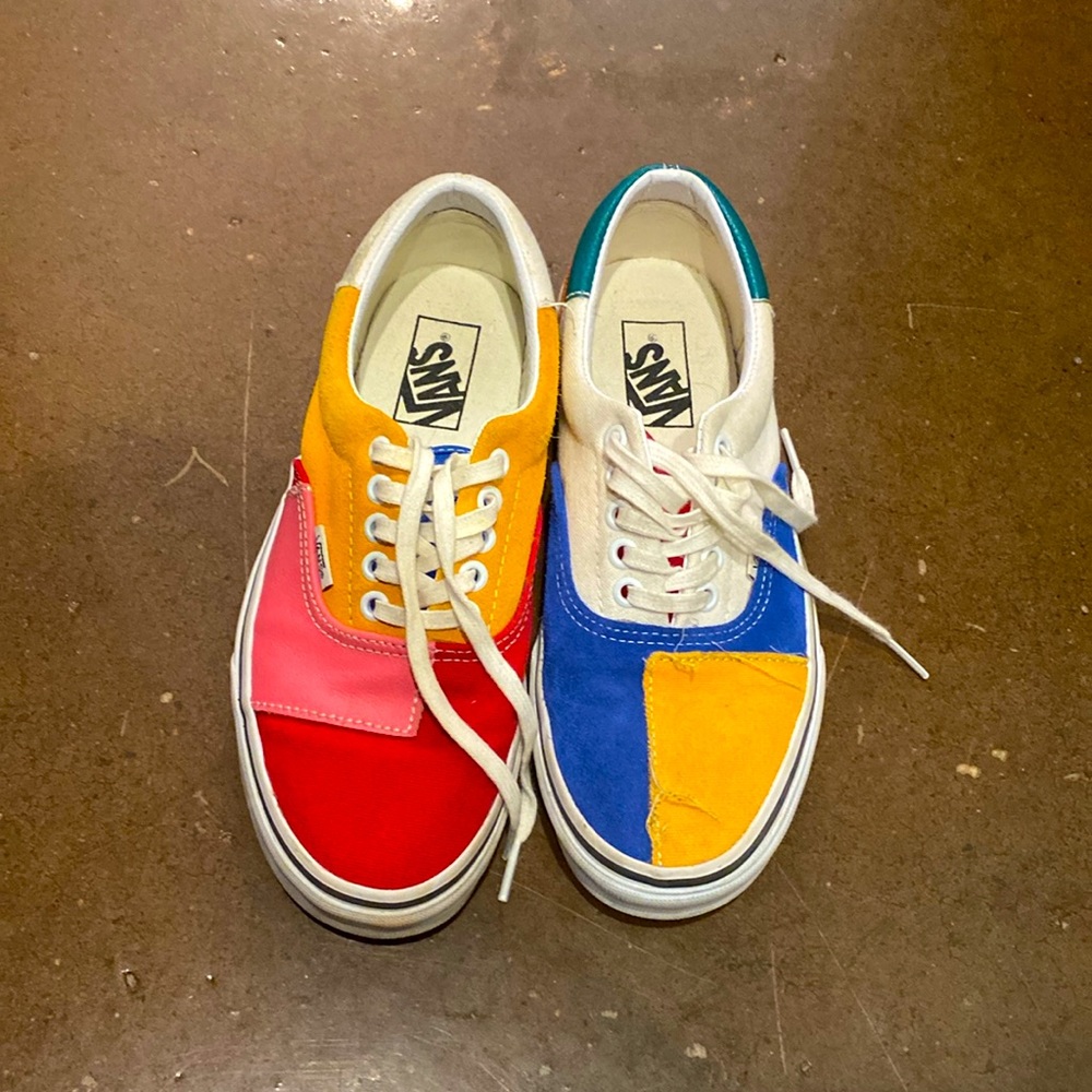 Patchwork Vans Women’s size 8